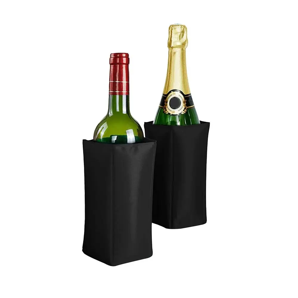 Wine Cooler Sleeve Wine Bottle Chiller Ice Pack Adjustable Bottle Wrap Keep Cool Refreshing for Red White Champagne Sparkling