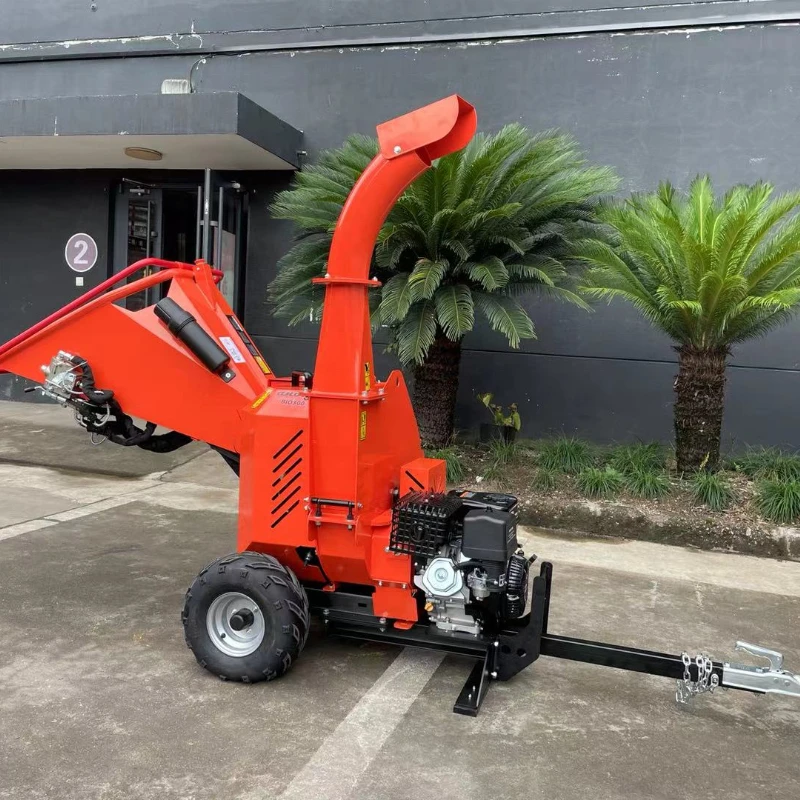 Trailer Mounted Industrial Wood Chipper Heavy Duty Forest Log Shredder for Fallen Timber Disposal