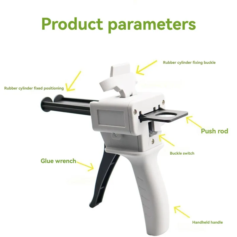 Glue Gun 50ml Two Component AB Epoxy Sealant Glue Gun Applicator Glue Adhensive Squeeze Mixed 1:1 Manual Caulking Gun Dispenser