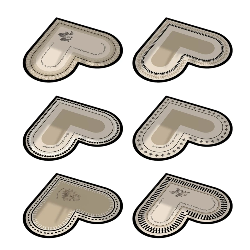 

Stylish Heart Kitchen Floor Mats Waterproofs AntiScratch Surfaces Protections Dropship