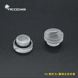 FREEZEMOD-Tapón de parada recto transparente de acrílico, accesorio de parada de agua, bloqueo antifugas en forma de moneda, HDT-PM1