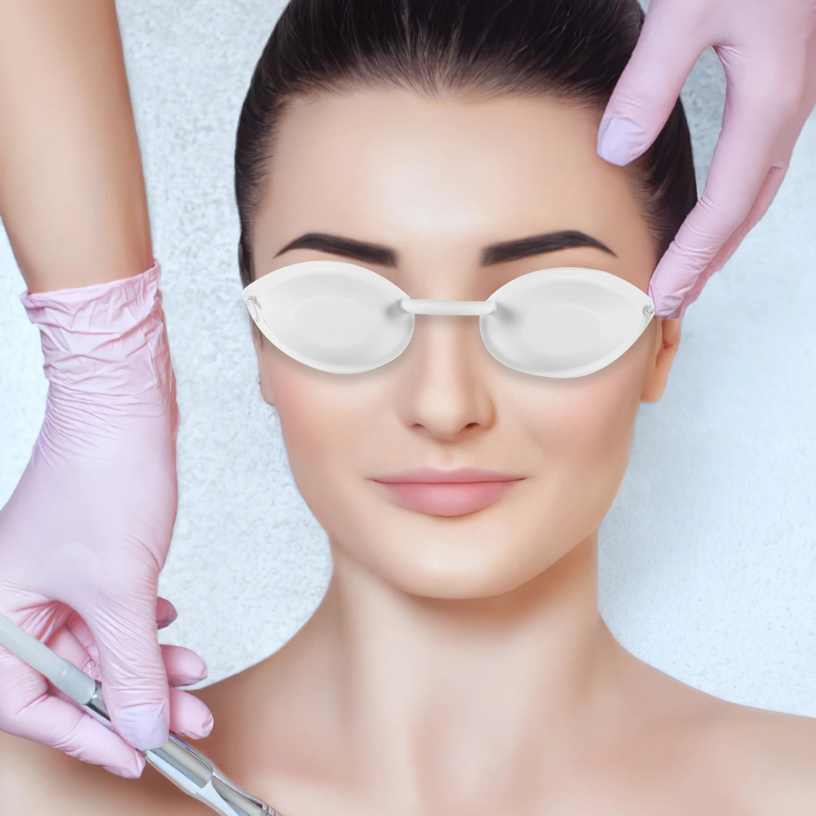 

Reusable Eye Protector Soft Comfortable Eye Goggle for Eyebrow Washing Hair Removal Daily Use Beauty Care Supplies