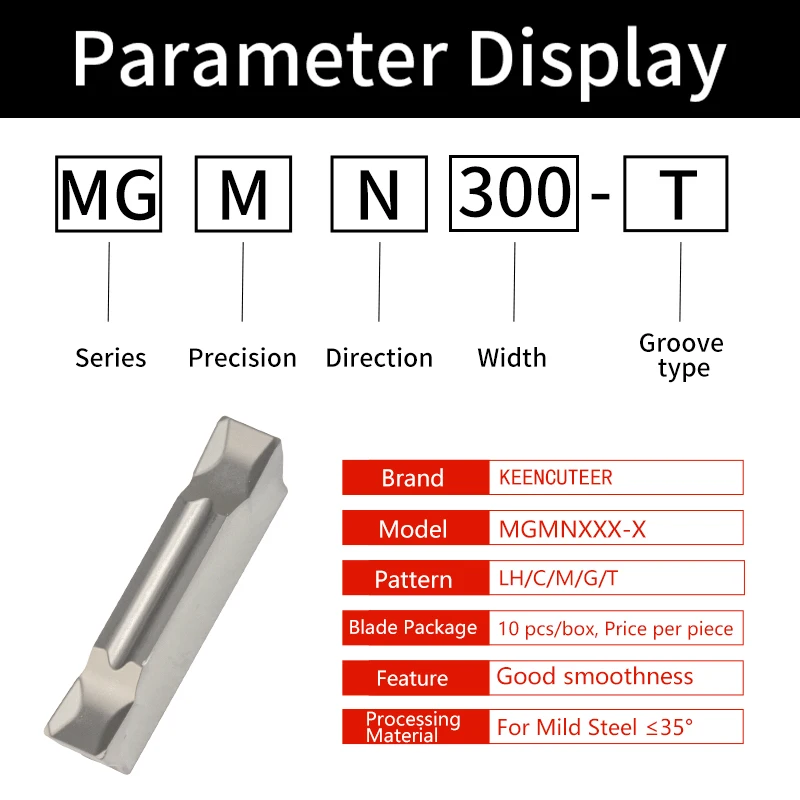 MGMN150 MGMN200 MGMN300 MGMN150 MGMN200 MGMN300 for MGEHR Holder KT60 Ceramic Insert  CNC Turning Tool Grooving Parting Insert L