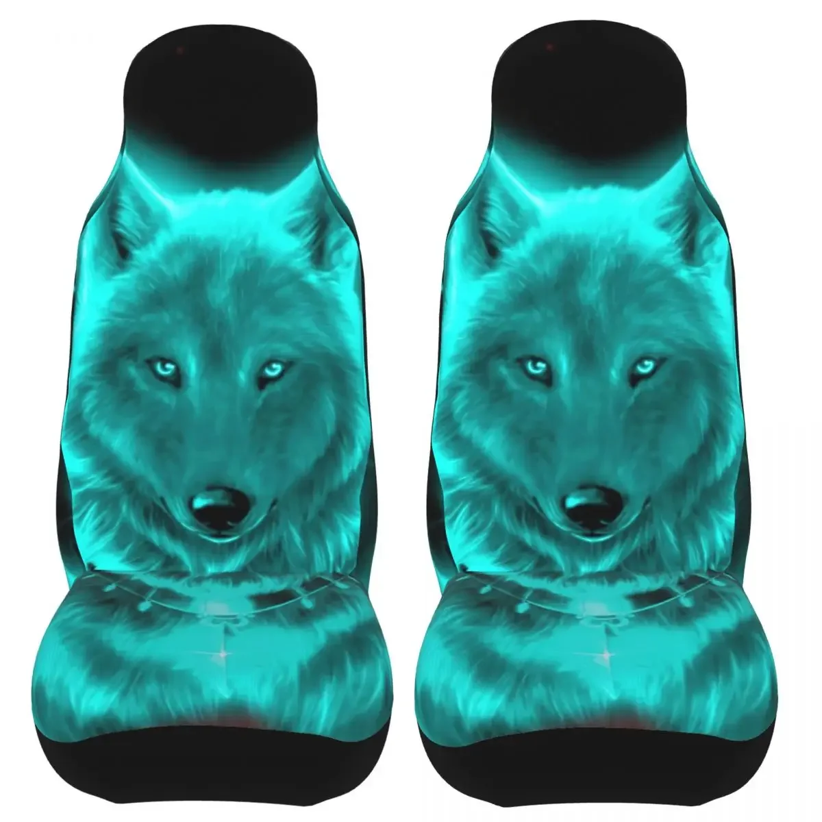 Animal 3d Wolf Cool Universal Car Seat Cover Four Seasons Travel Car Seat Cushion Polyester Hunting