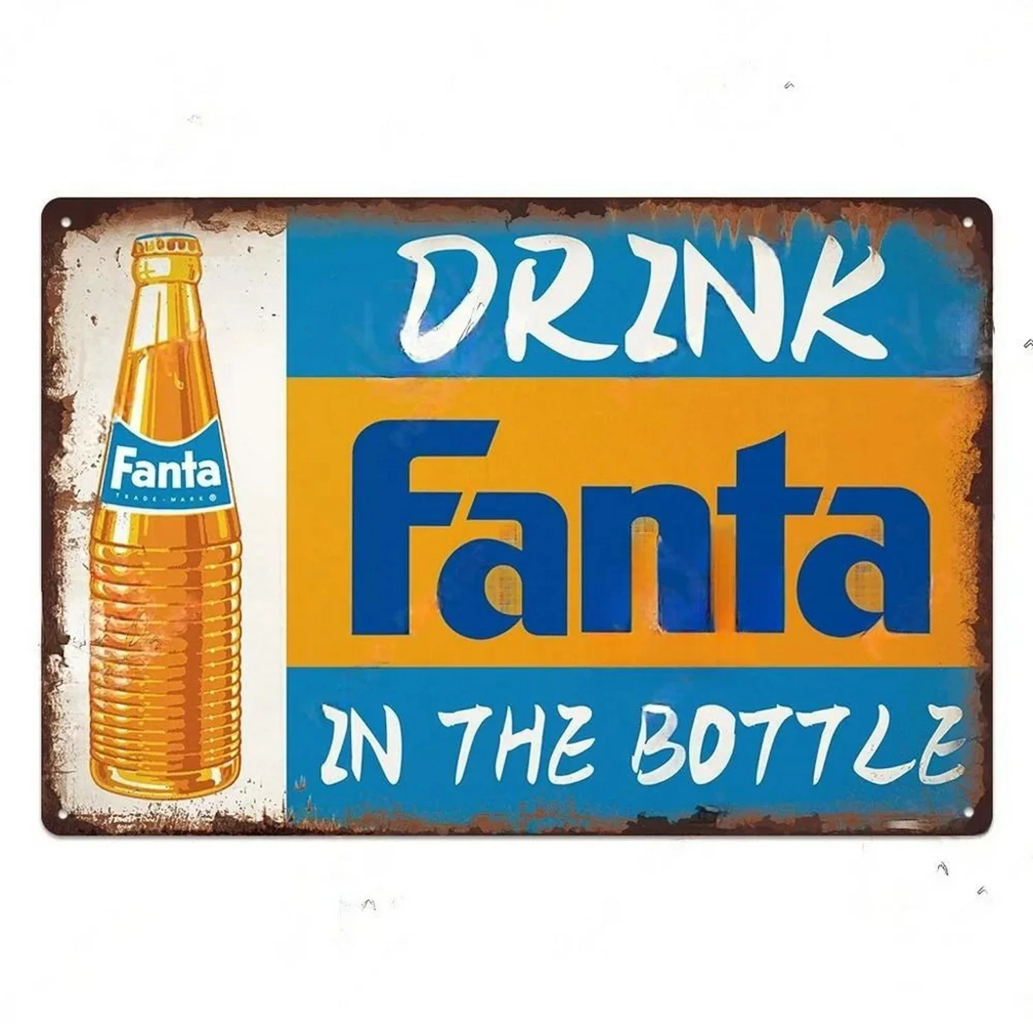 علامة قصدير مشروبات الصودا الغازية العتيقة ، لوحة زخرفية رث ، ديكور حائط ، ديكور بار منزلي ، صفيحة حديدية ، ملصق رسم ، فن