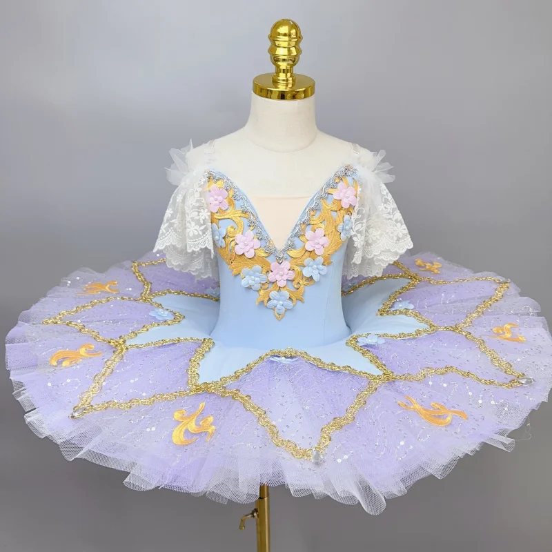 

Детская профессиональная фиолетовая балетная юбка для девочек, танцевальный костюм «Лебединое озеро» с пайетками, балетное платье для выступлений, танцевальные костюмы