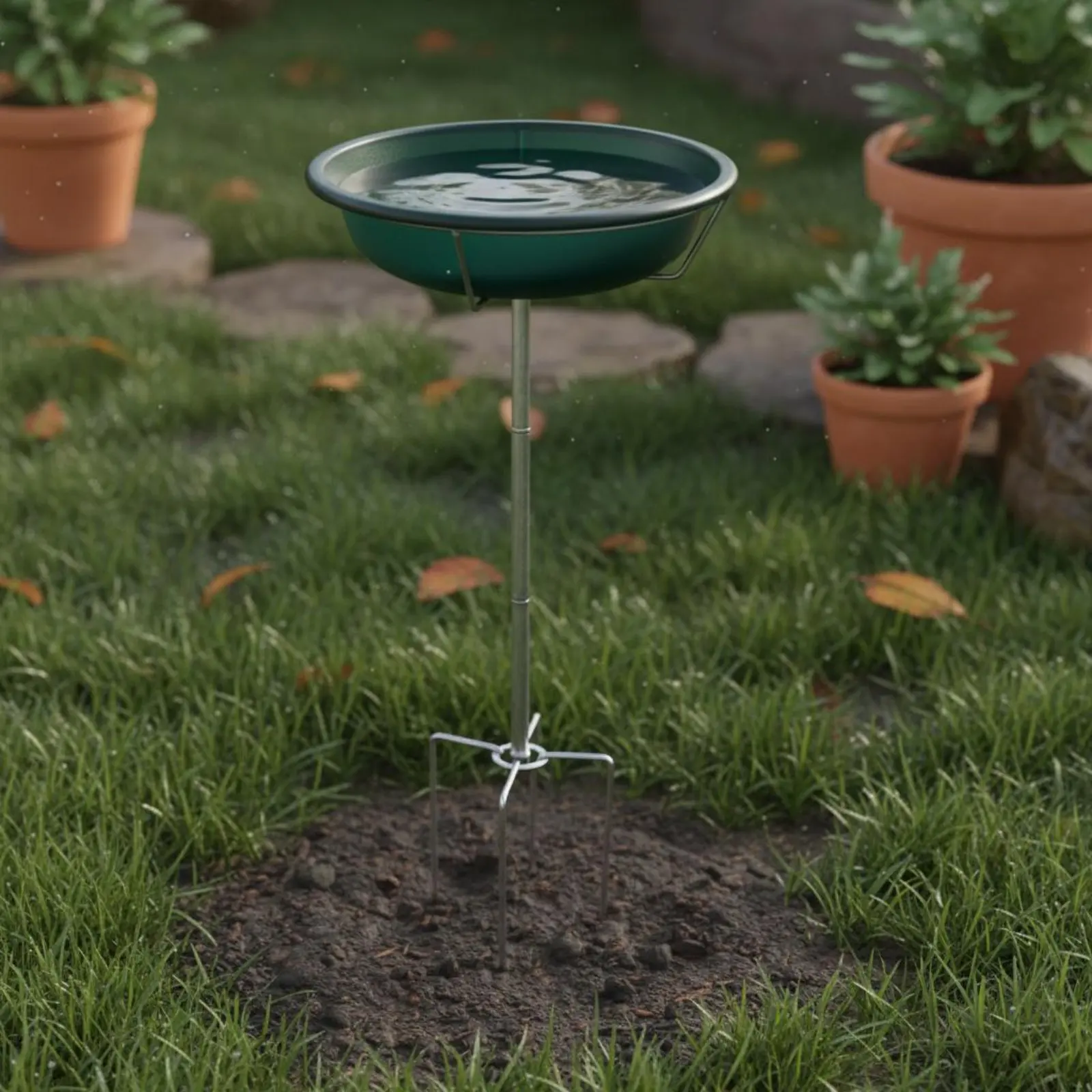 

Pedestal Avian Bath Versatile Use Adjustable Height Avian Station Garden Decor Stable Base Easy Assembly for Outdoor