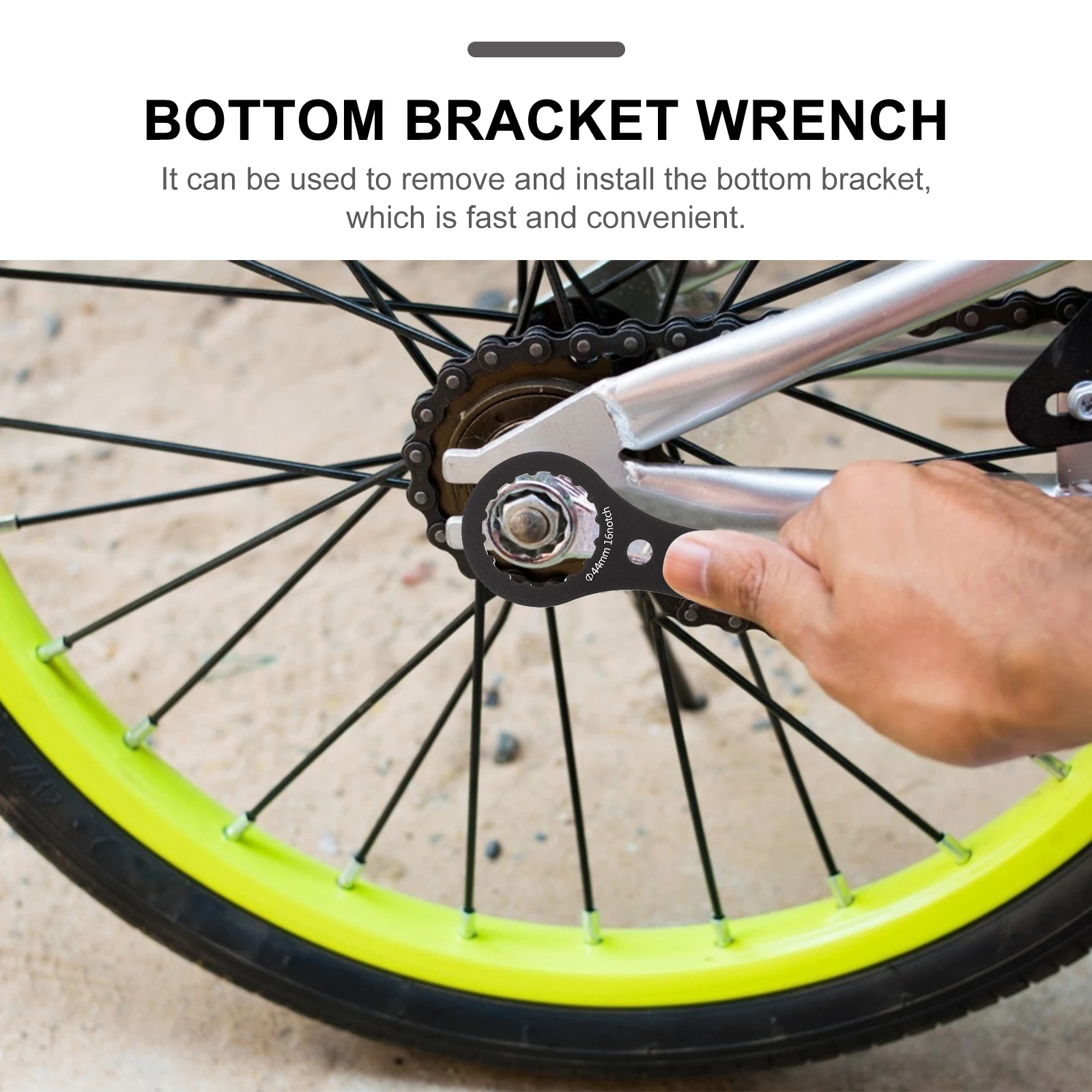 

Bottom Bracket Wrench Bicycles Repair Install Tool Durable Exquisite Fast Convenient Bicycle Axle Wrench Bicycles Repair Tool