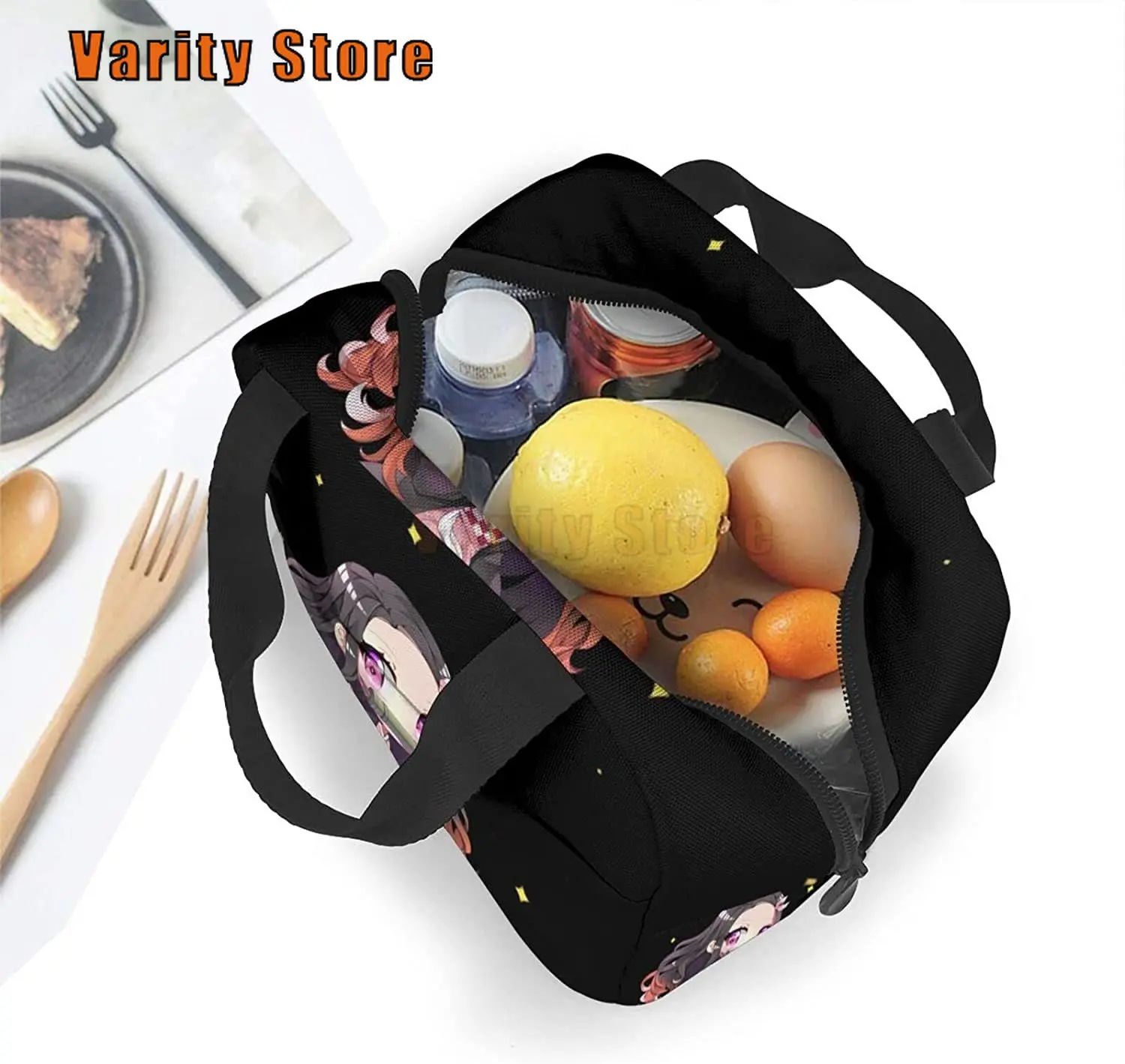 Anime Lunch Bag Tote Meal Bag Reusable Insulated Portable Anime Lunch Box For Women Mens Boy Girl Work Picnic 1-One Size