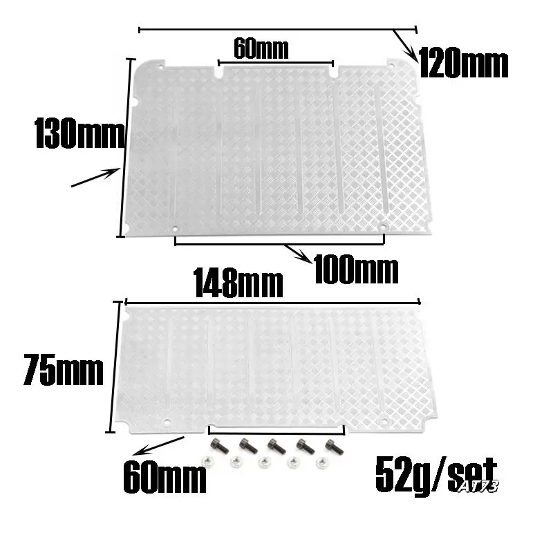 Metal Roof Luggage Rack Decoration Board Anti-Skid Plate For 1/10 RC Crawler Traxxas TRX4 Defender Upgrade Parts