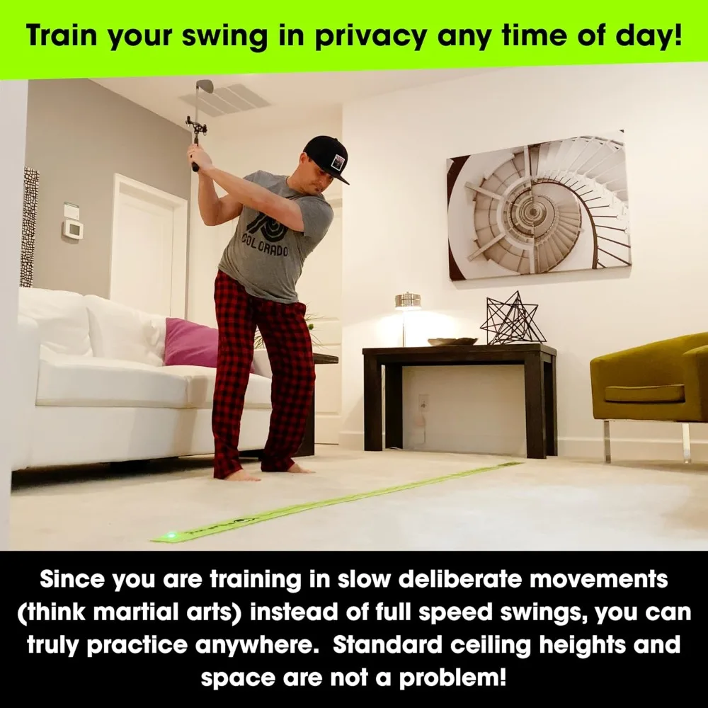 مدرب جولف سوينغ مع ليزر مزدوج لإصلاح الشريحة لتحسين مسار التأرجح لمدربي التأرجح في الأماكن المغلقة والمفتوحة #5