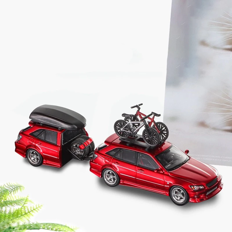 

New 1:64 2025 HEC Alloy Model Car Set Diecast Simulation with Trailer Collection Toy IS200 Ornaments Gift