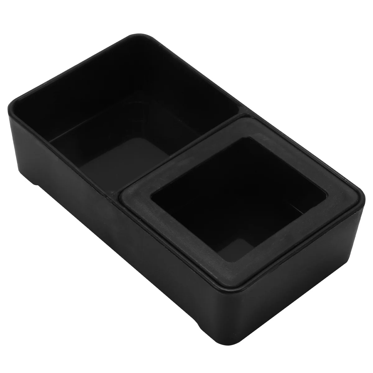 

4Pcs Reptile Bowl Plastic Simple Design Compact Space Saving Lightweight Dish for Feeding Reptiles Centipedes Crickets Black