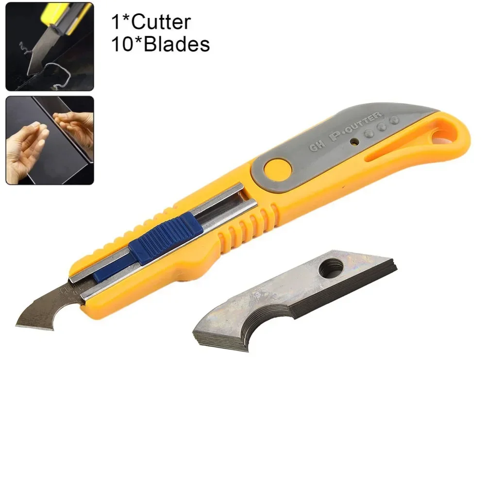 11Pcs Set Cutter With 10 Blades Acrylic Plastic Sheet Cutting Tool Plexiglass Cutting Small Hook Knife Precision Hand Tool