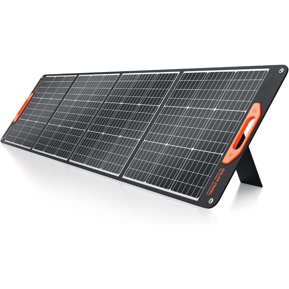 200W Portable Solar Panel, 12V/24V Flexible Foldable Solar Panel Kit Lightweight High-Efficiency, Solar Charger Power Backup