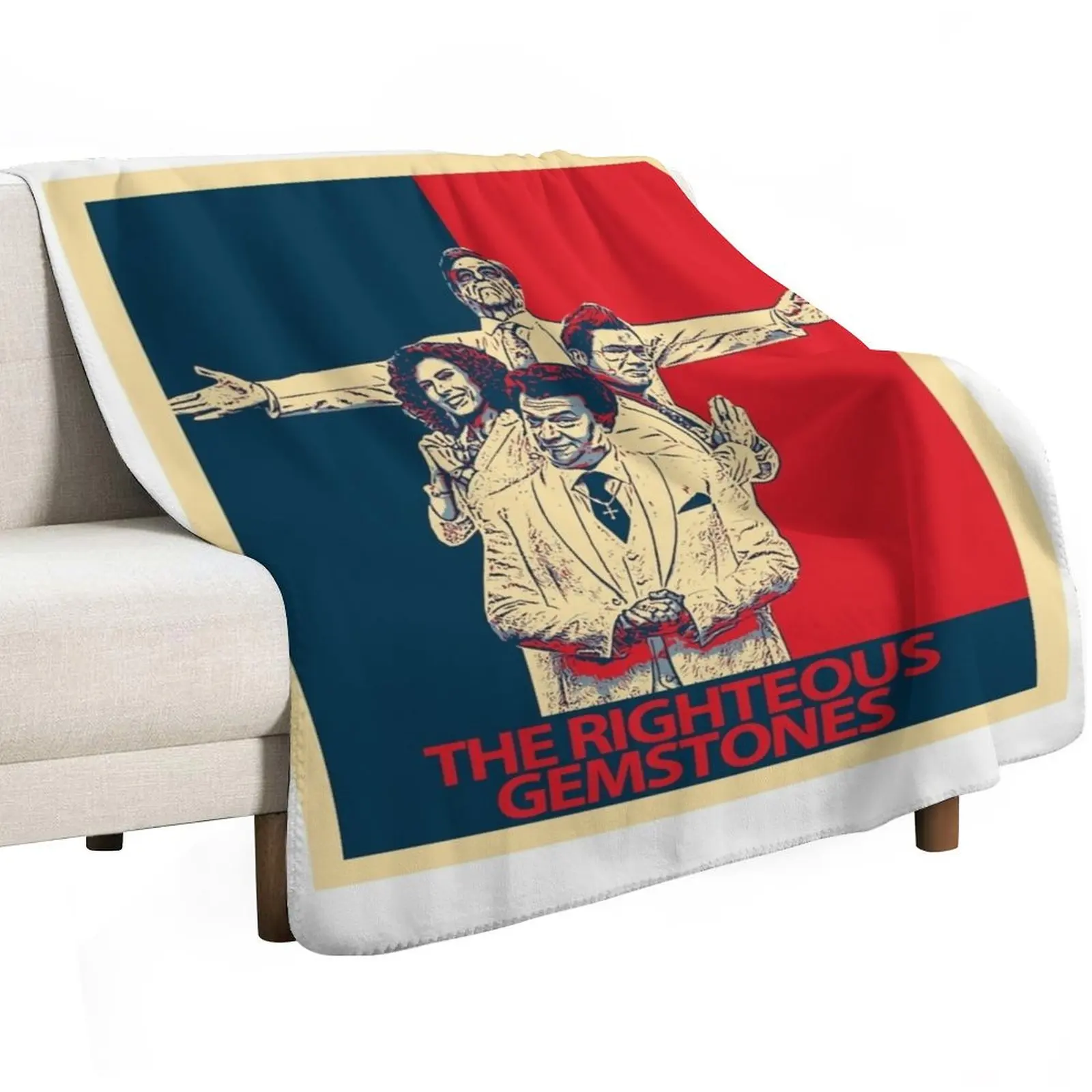 

righteous gemstones trending artwork Throw Blanket Tourist Furry Decorative Beds Winter beds Blankets