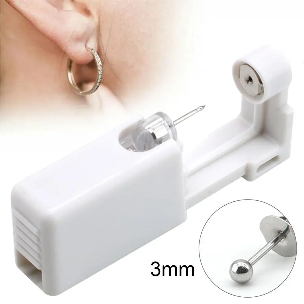 1PC 316L Surgical Steel Ear Stud Disposable Sterile Piercing Stud with Safe Ball Buckle Set Piercing Gun Body Piercing Jewelry