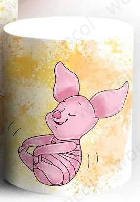 طفل بوه خلفية مستديرة ويني ذا بوه استحمام الطفل خلفية الطفل بوه تيجر Eeyore خنزير صغير غطاء اسطوانة 1st عيد ميلاد الدعائم