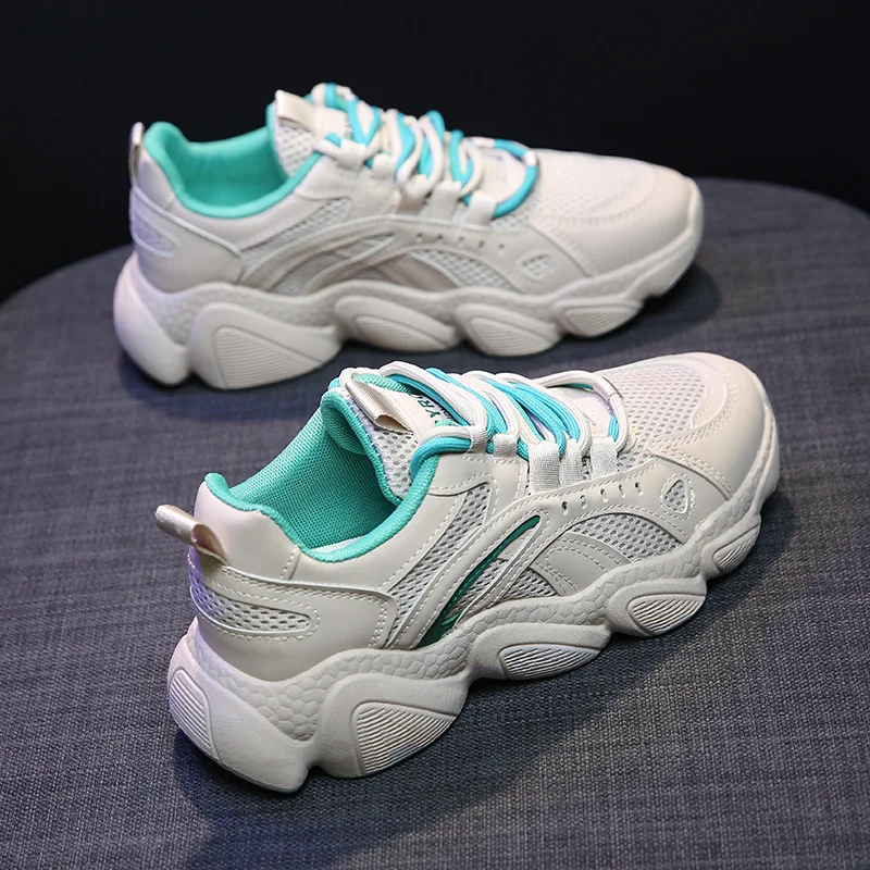 2025 Women Mesh Sneakers Lace-Up Canvas Sneakers Women Summer Platform Shoes Breathable Casual Women Sport Woman Designer Shoes