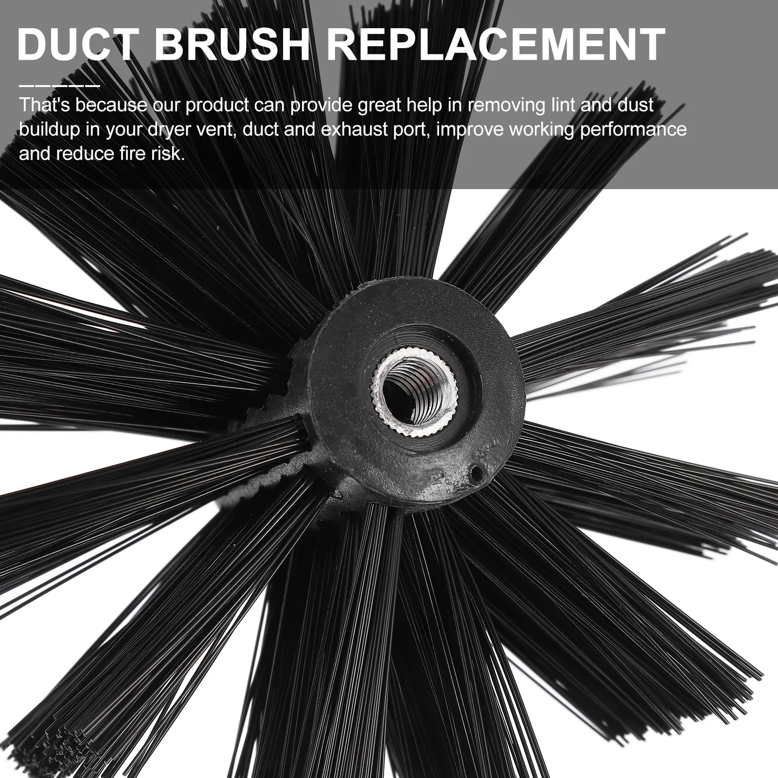 

2pcs Duct Cleaning Brush Heads for Kitchen Vent Dryer Pipe Chimney Sweep Tools Nylon Decor Items