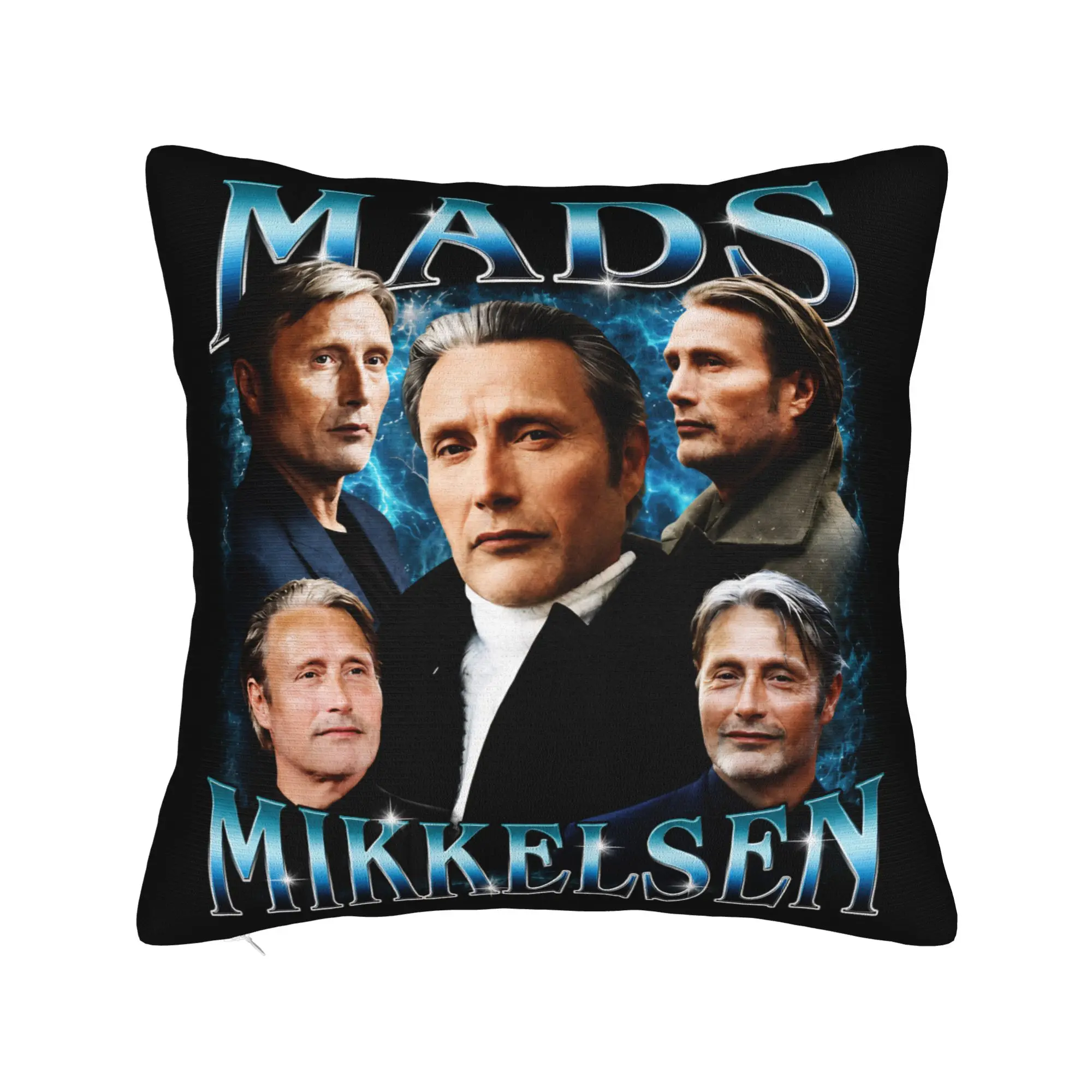Mads Mikkelsen Pillowcase Printed Cushion Cover Decorations  Throw Pillow Case Cover Home Square