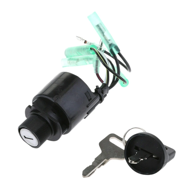 Ignition Switch Assembly With Key Replacement 35100-ZV5-013 Black For Honda Outboard