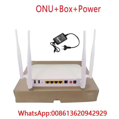 100% original new XPON ONU GE 2USB TEL HGU WIFI 2.4G&5G Dual Band ONT EPON/GPON English Version PT939G Optical Fiber Router 1PCS