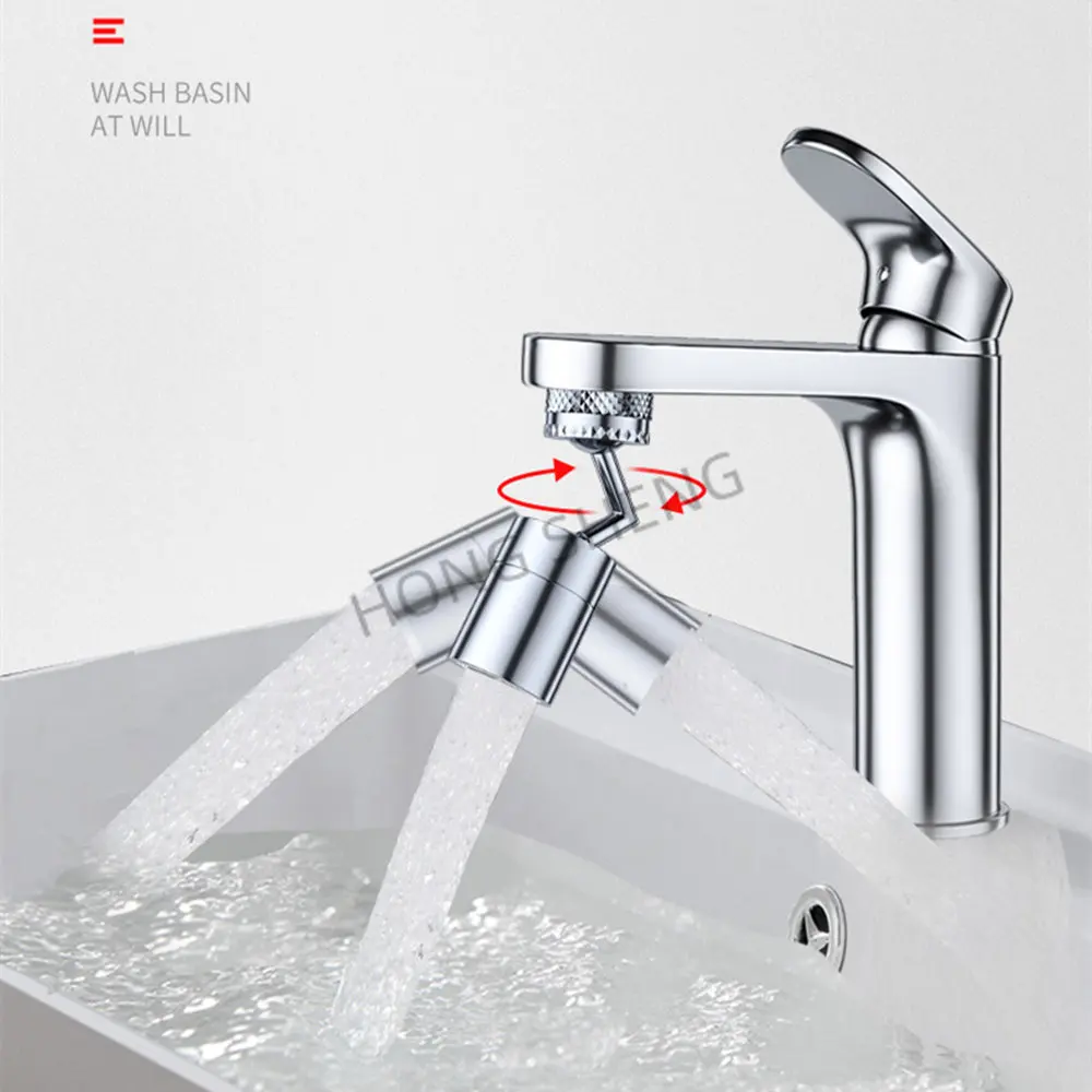 720° Rotation Faucet Aerator Splash-proof Swivel Plastic Kitchen Tap Extend Water Nozzle Faucet 22/24mm Adaptor Faucets Bubbler