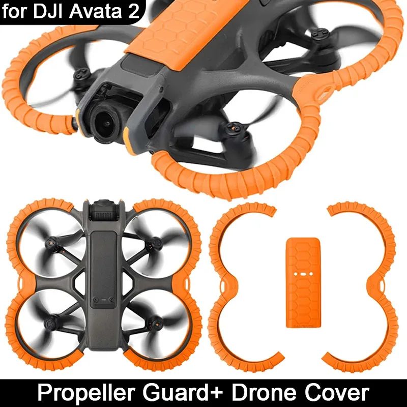 

Protection Kit for DJI Avata 2 Anti Collision Ring Protector TPU Bumper Guard Back Plate Cover Shock Absorption Protective Set