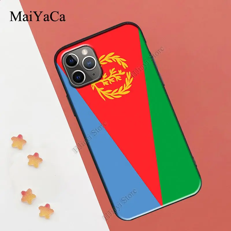 Eritrea Flag Phone Case For iPhone 11 14 15 Pro Max 12 13 Pro Max mini XS X XR SE 2020 2022 7 8 Plus Fundas