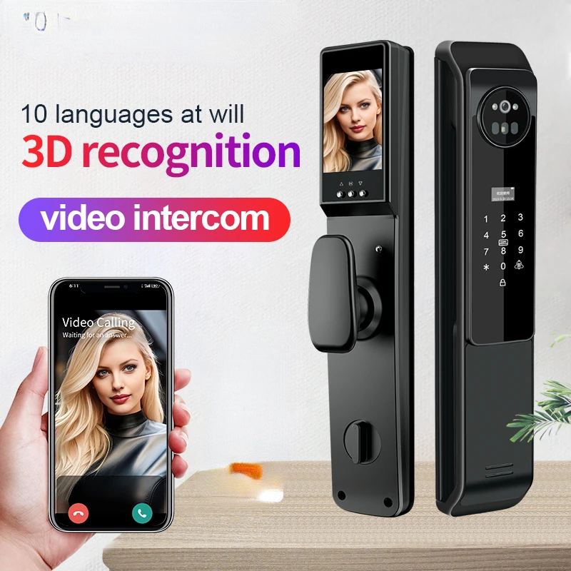 Home Security 3D Face Recognition App  Inteligentes Smart Digital Electronic Fingerprint Door Lock