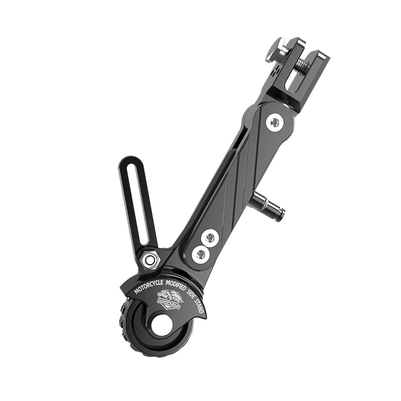 

Movable side support for motorcycle side tripod modification