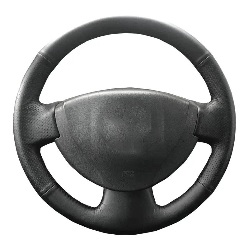 Customized Car Steering Wheel Cover Leather Braid For Renault Logan 1 Sandero 1 Clio 2 Lada Largus 1 Nissan Almera 3 (G15)