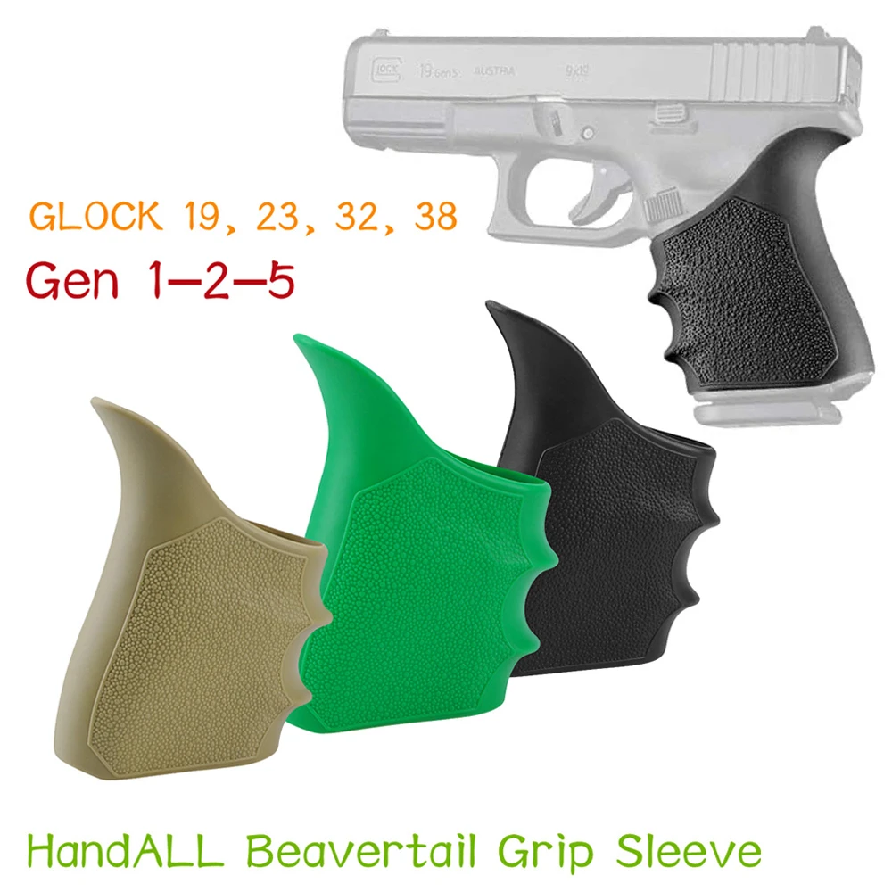 

Tactical GLOCK 19, 23, 32, 38 (Gen 1-2-5) Rubber Grip Sleeve For 9MM, 357 SIG, 40 S&W, 45 GAP Hunting Accessories Mag