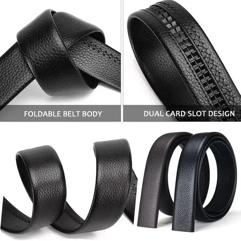 Mens Leather Belt Automatic Genuine Leather Belts Top Quality Cow Strap Adjustable Belts Jeans Belt for Men Gifts 115 125 130cm