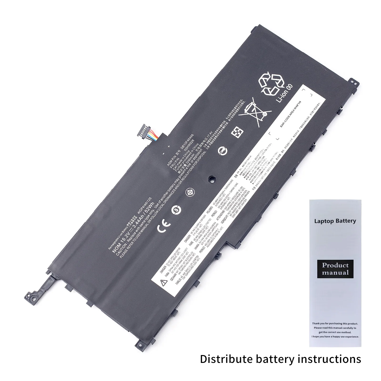 Imagem -06 - Lenovo Thinkpad x1 Carbon Laptop Battery Gen 2023 x1 Yoga ° 2023 Sb10f4646467 00hw029 00hw028 01av439 15.2v 52wh