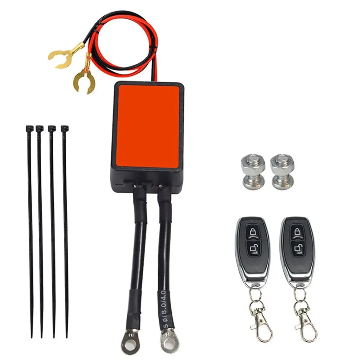 #75W (Metal+Plastic)12V 300A Motorcycle Battery Disconnect Switch with Remote,Motorbikes Accessories