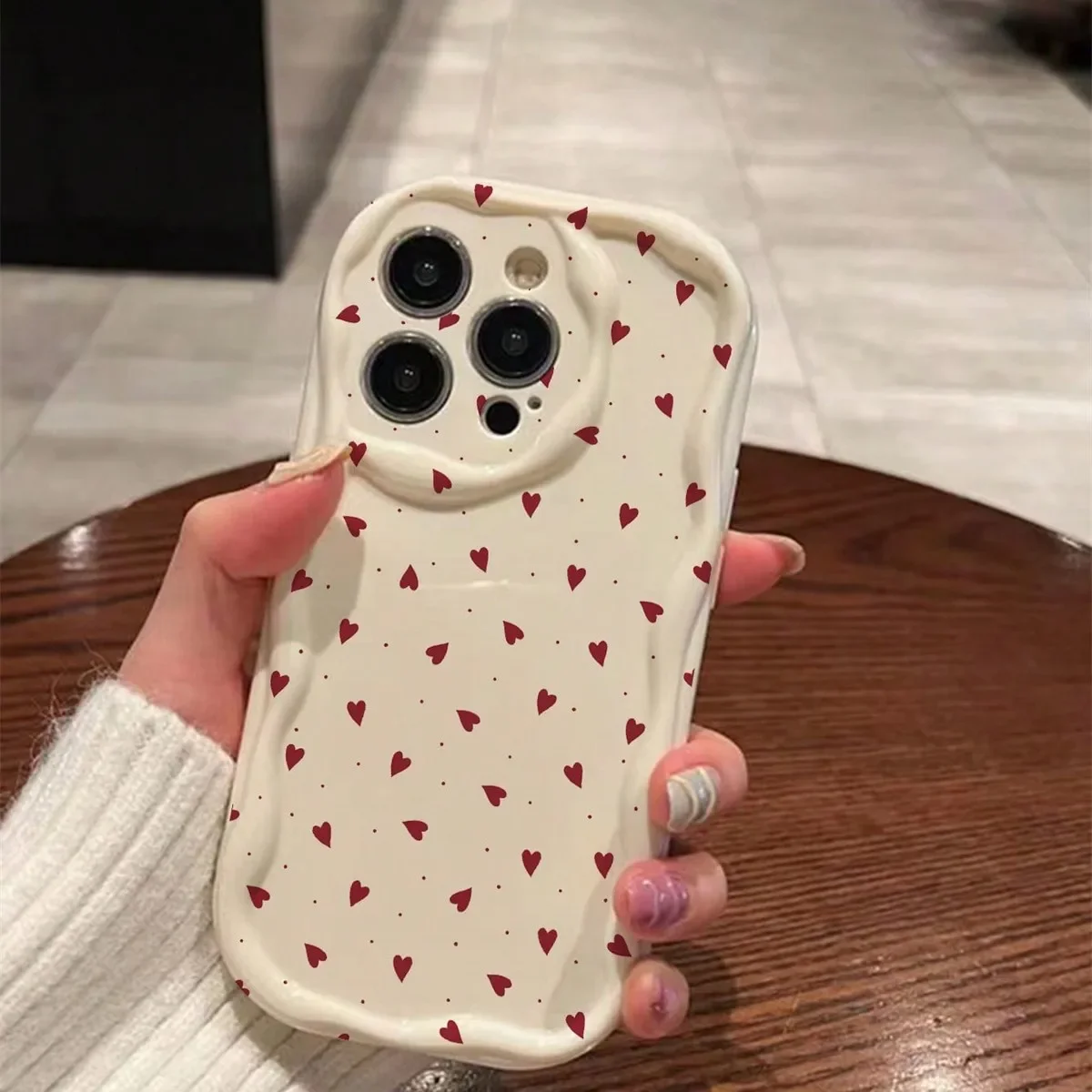 Love Heart Phone Case For Xiaomi Redmi Note 13 12 14 Pro Plus 5G 4G 11 10 9 12S 14C 13C 12C 10C 9C 9A A1 A2 A3 Wavy TPU Cover