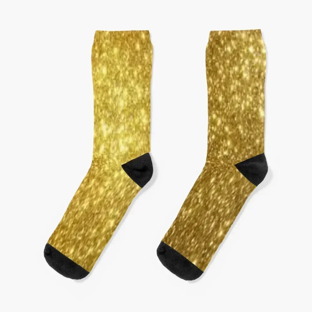 

glorious sparkly gold Socks set new in's with print Toe sports Woman Socks Men's
