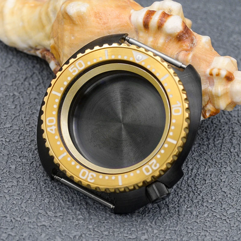 Seiko SKX 6105 6309 السلاحف أذن البحر حالة مختومة الغطاء الخلفي الياقوت الزجاج صالح NH35 اليابان ساعة الحركة التلقائية استبدال أجزاء