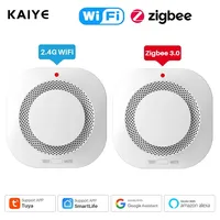 Tuya ZigBee WiFi Smoke Detector Alarm Sensor Smart Home Security Fire Protection Smart Life APP Work With Alexa Google Assistant