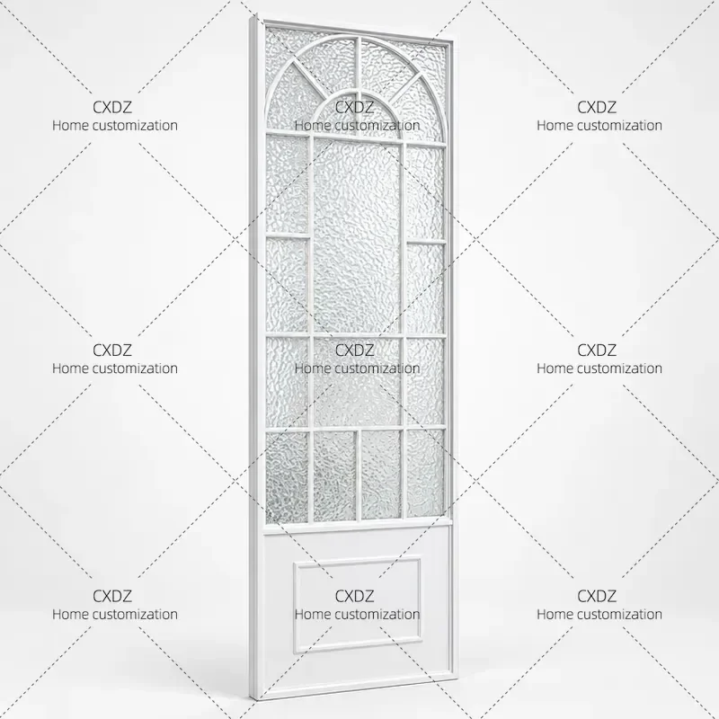 American Retro Wrought Iron Fake Window Indoor Attic Decoration Fixed Entrance Changhong Glass Partition Arched Window