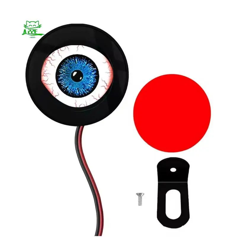 A22E-Motorcycle Decorative Lights 3D Dynamic Devil Eye LED Retrofit Kits Assembly LED Screen Motorcycle Ambient Lamp DC 5-36V