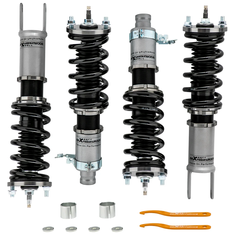 24 Ways Adjustable Damper Force Coilovers For Acura Integra 1994-2001 DC2 DC4 for Integra 3rd Gen 92–99 Civic Del Sol 92-97