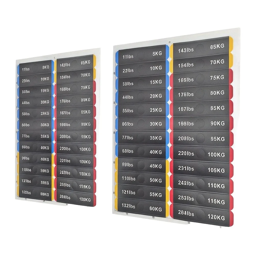 For Home Gym Setup Gym Weight Stickers Self-adhesive Backing Waterproof Material Wear-resistant Plastic For Weight Plates