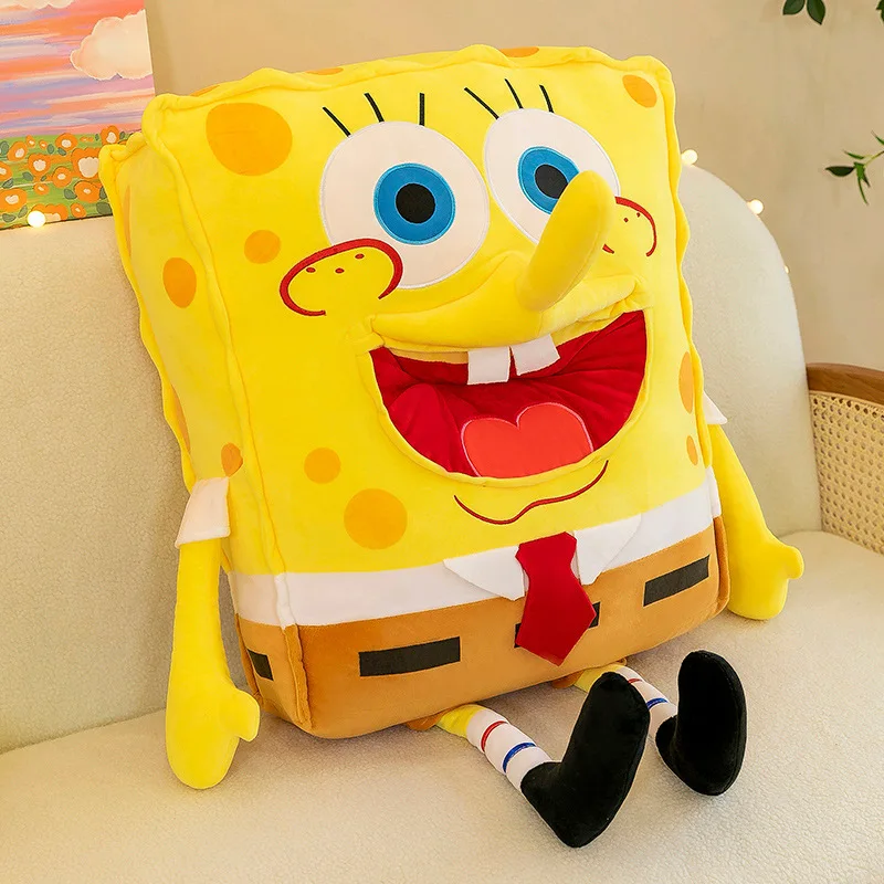 Cartoon Anime Spongebob Schwammkopf Gelb Plüsch Spielzeug Umarmung Kissen Kawaii Gefüllte Komfort Weiche Plüsch Puppe Kinder Geburtstag Geschenk