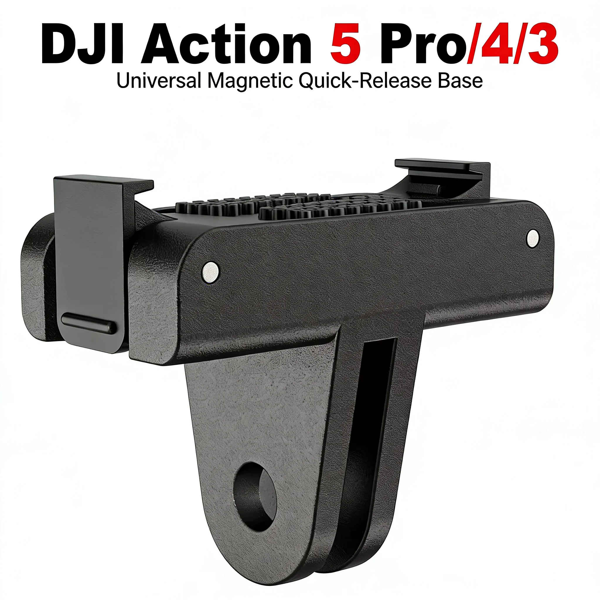 Ronkoen Magnetic Quick Release Adapter Base For DJI Osmo Action 3/4/5 Pro Foldable Quick-release Two Claw Mount Adapter
