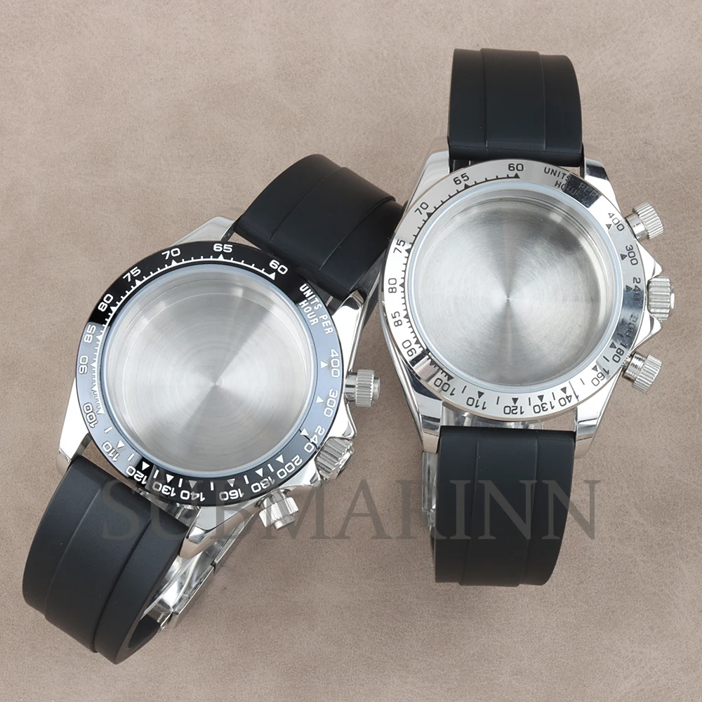 40mm Vk63 Case Men's Accessories FIT Daytona VK63 VK64 Quartz Movement 29mm Dial 316L Stainless Steel Mineral Glass Waterproof