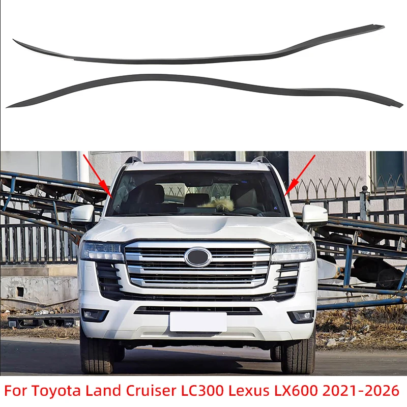 For Toyota Land Cruiser LC300 Lexus LX600 2021-2026 front windshield seal car glass guide groove noise reduction accessories