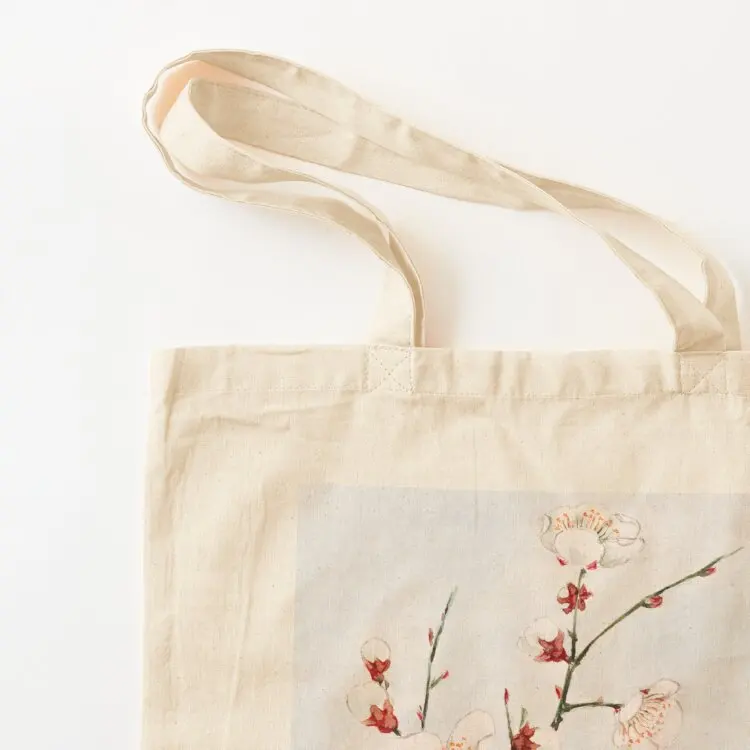 فروع البرقوق مع الأزهار خلال 1870a؟ ?1880 بواسطة ميجاتا موريكاجا. حمل حقيبة حقيبة نسائية حقيبة تسوق نسائية